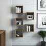 Hanah Home Estantería de Pared Walnut (5 Piezas)